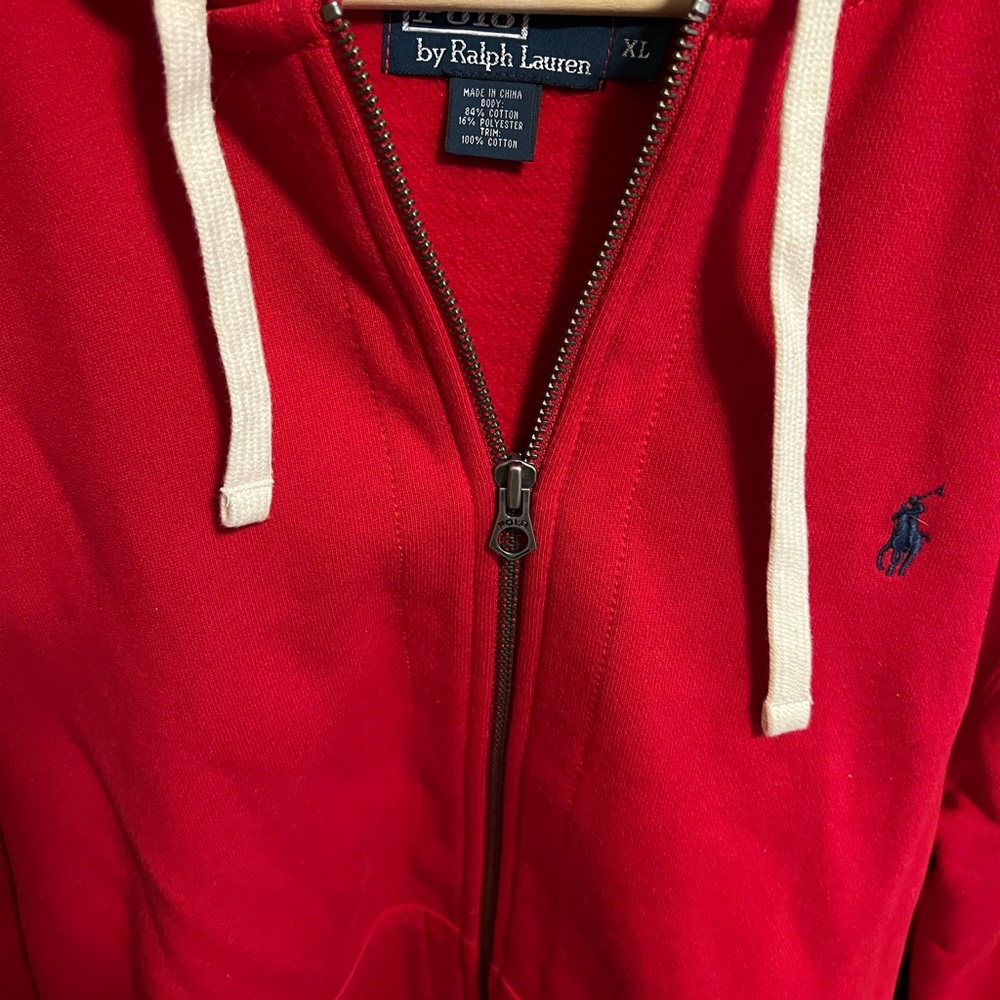 Ralph Lauren Red Zip-Up Hoodie